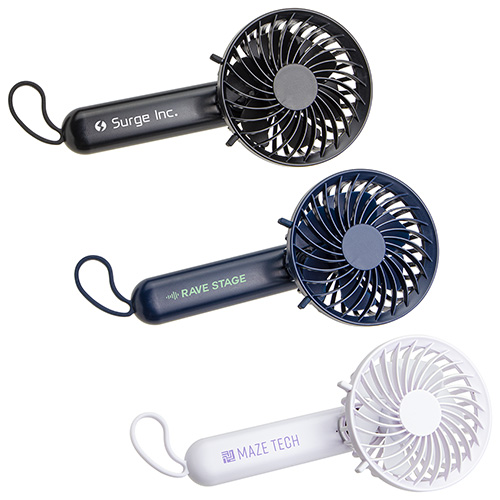 Quiet Breeze Rechargeable Hand Fan with Carabiner 10