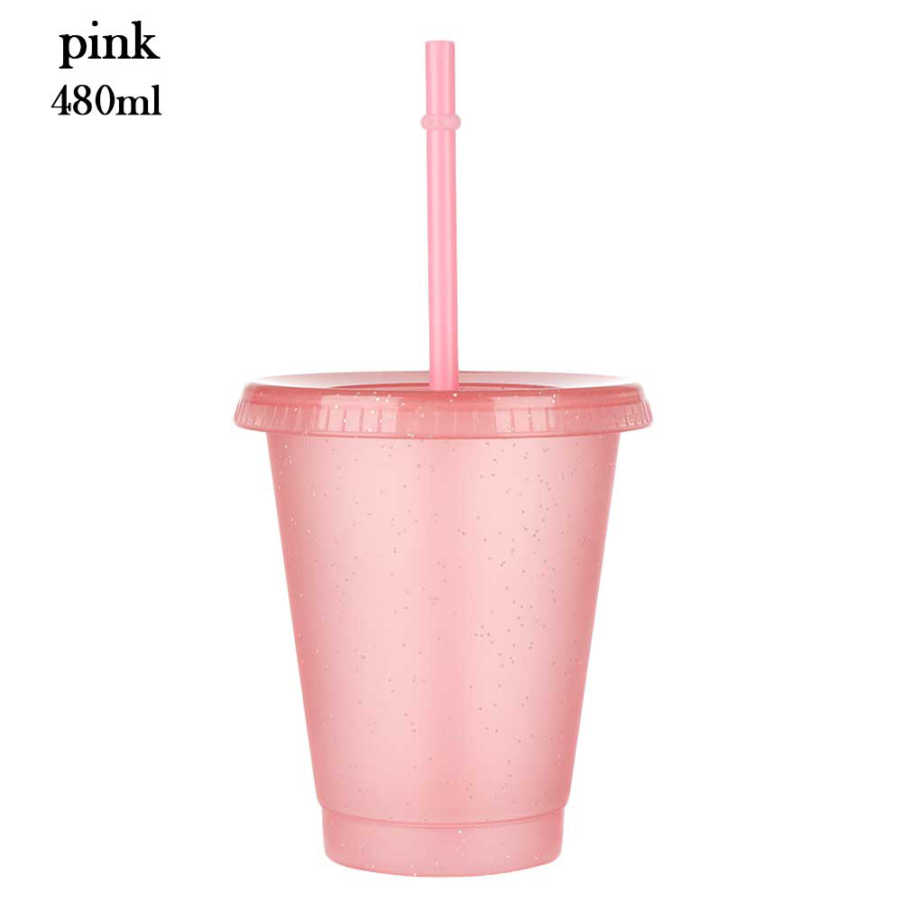 16 OZ Transparent G PP Sensitive Dandruff Tumbler/Lid and Straw Cup 14