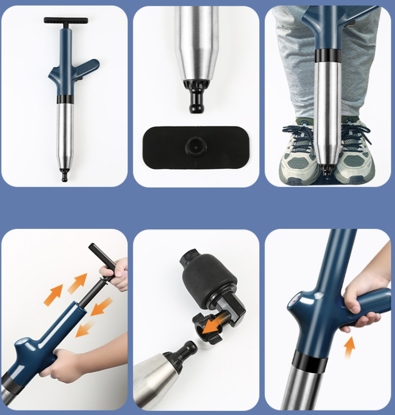 Toilet Plunger High Pressure Electric Air Drain Blaster Gun 6