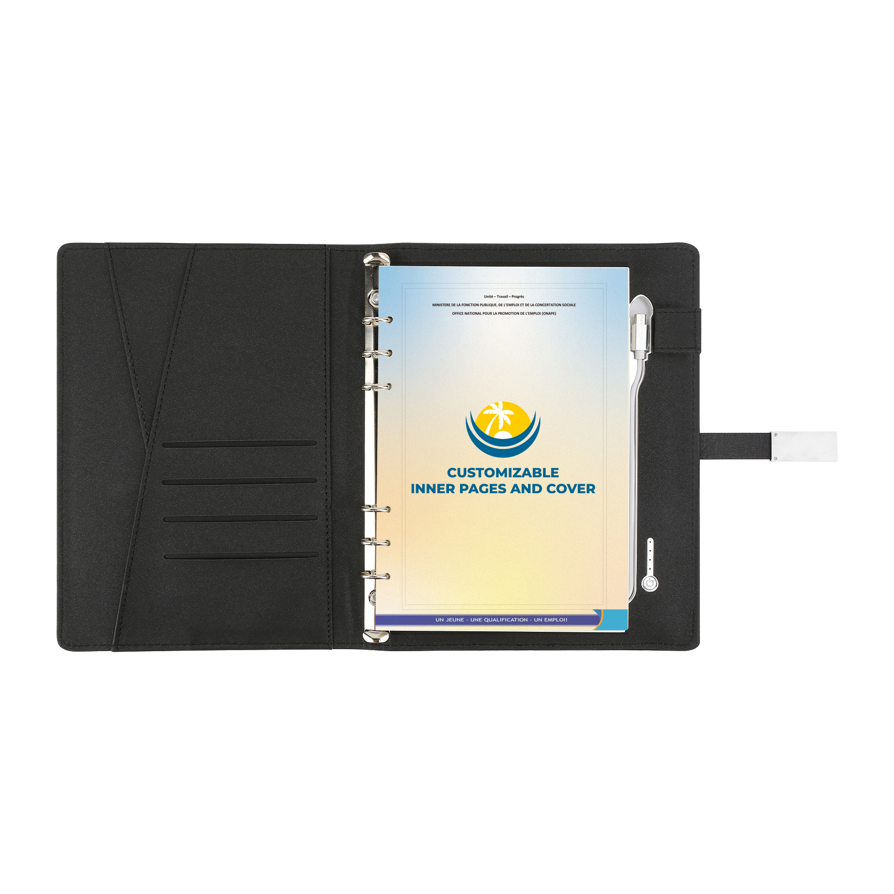 Executive 8000mAh Charging Portfolio With 16GB USB Drive 6