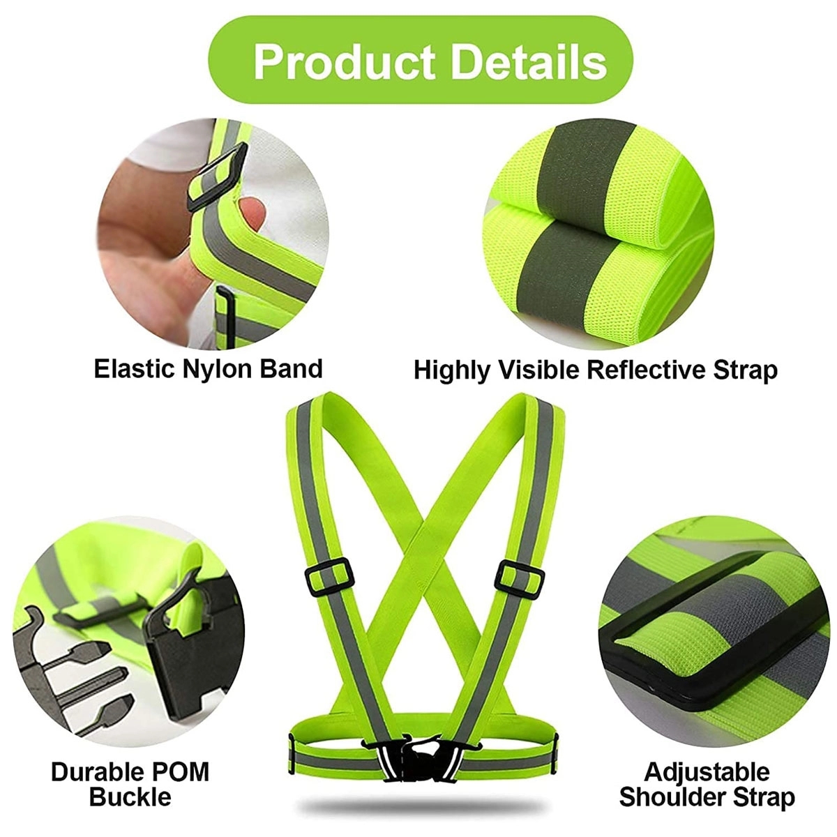 High Visibility Reflective Safety Vest Belt With 2 Armbands 3