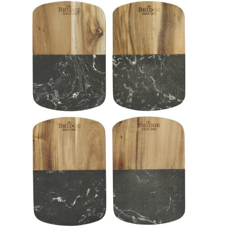 Black Marble Cheese Board Set with Knives 15