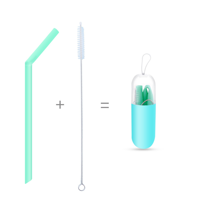 Collapsible Silicone Straw Set with Case 3