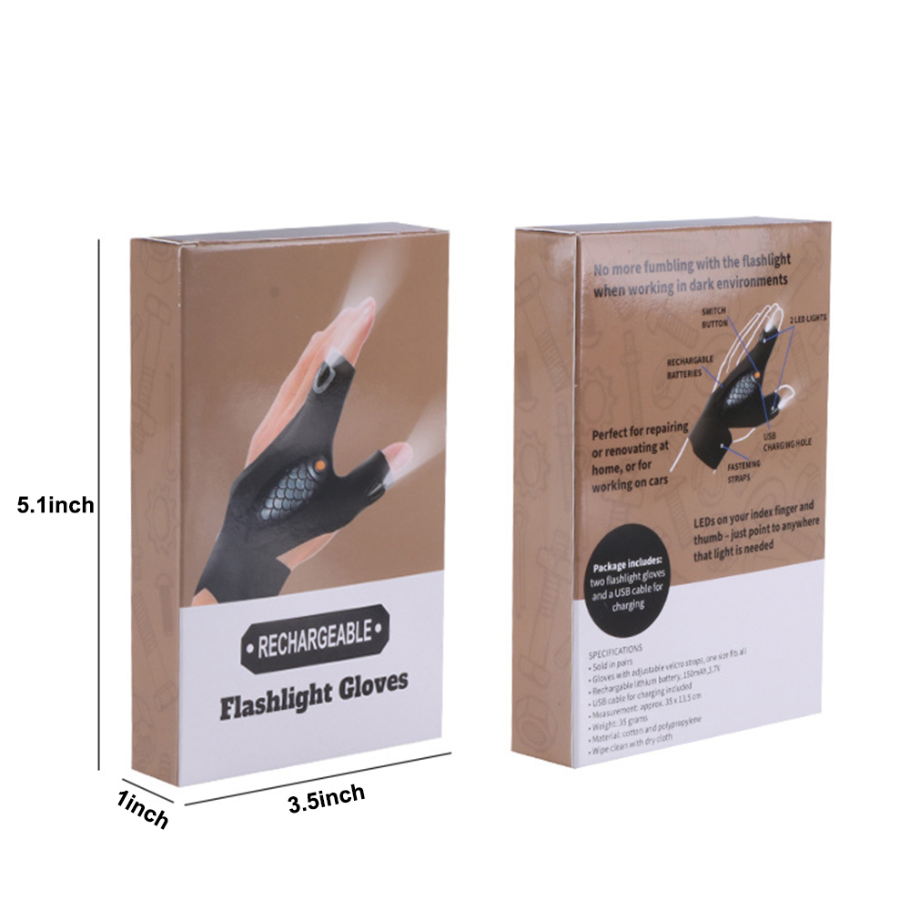 LED fishing gloves repair lighting finger light 4