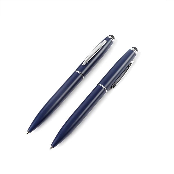 Metal twist action ballpoint pen with stylus 4