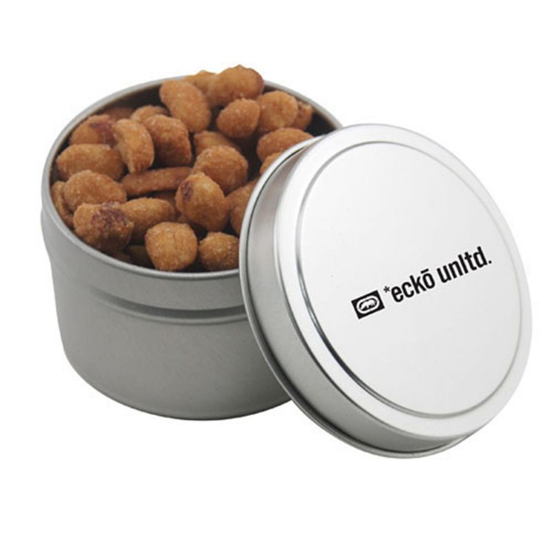 Round Tin with Honey Roasted Peanuts 1