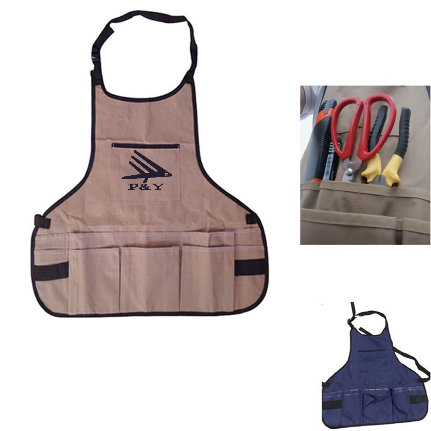 Multi-Pocket Canvas Tool Apron for Household Repair 2