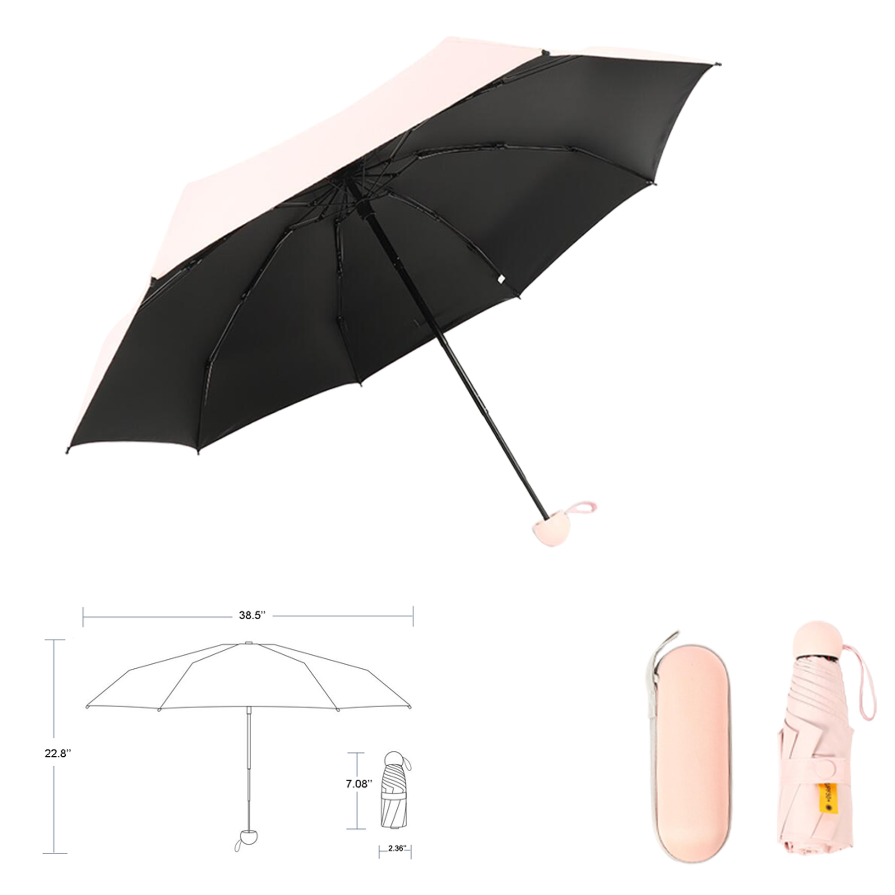 8K And UPF 50+ Foldable Pocket Parasol 3
