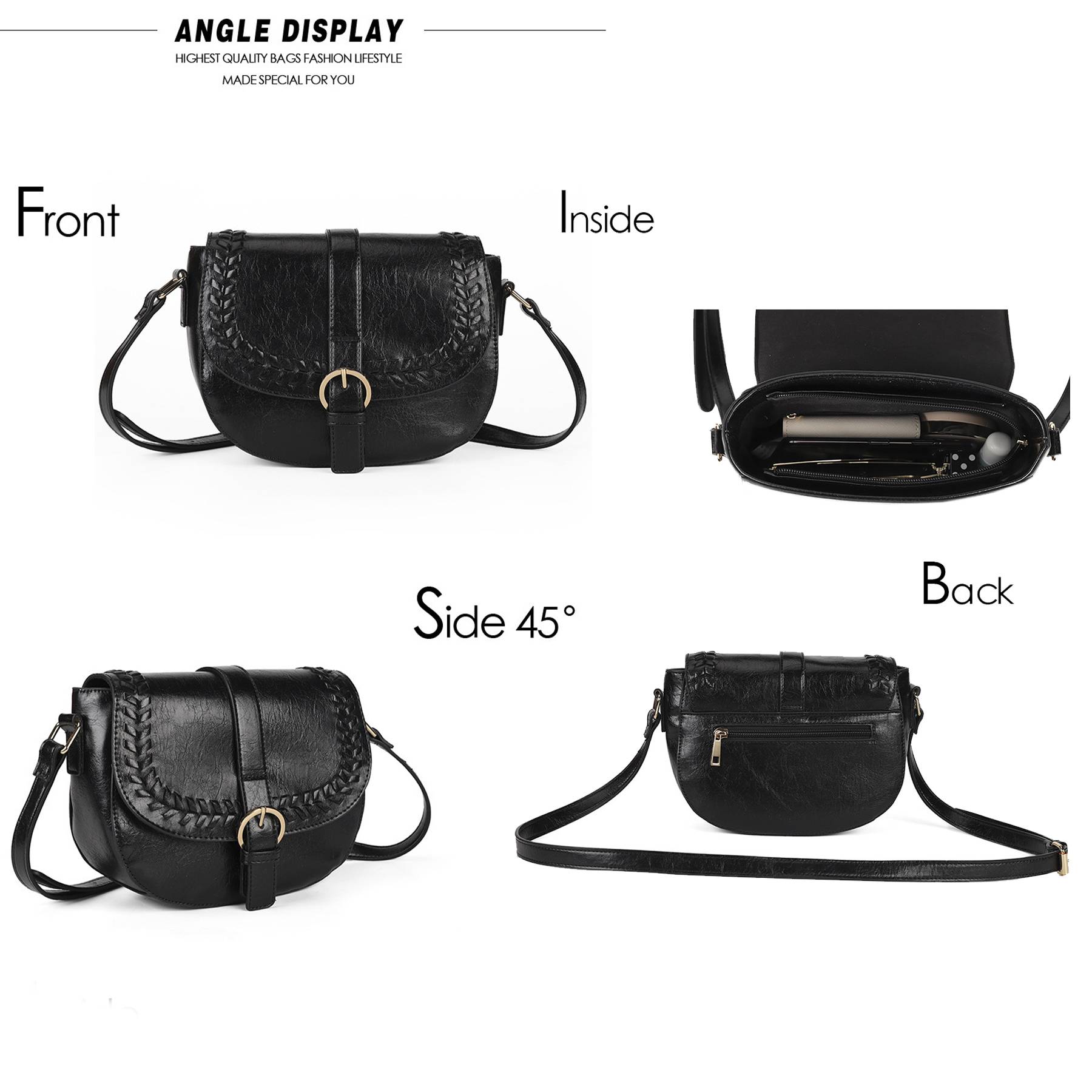 PU Vintage shoulder cross-body bag 9