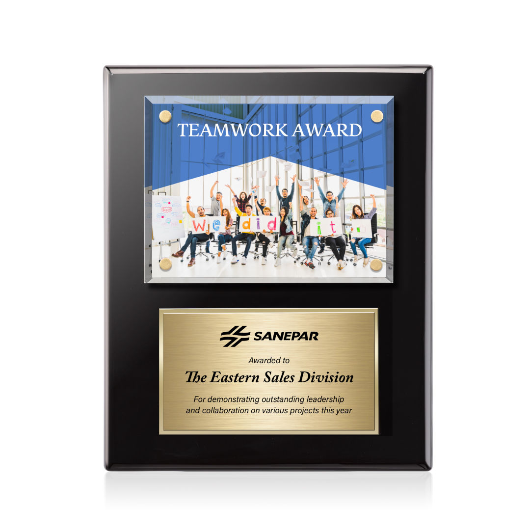 Gossamer VividPrint™ Plaque - Black/Gold 6