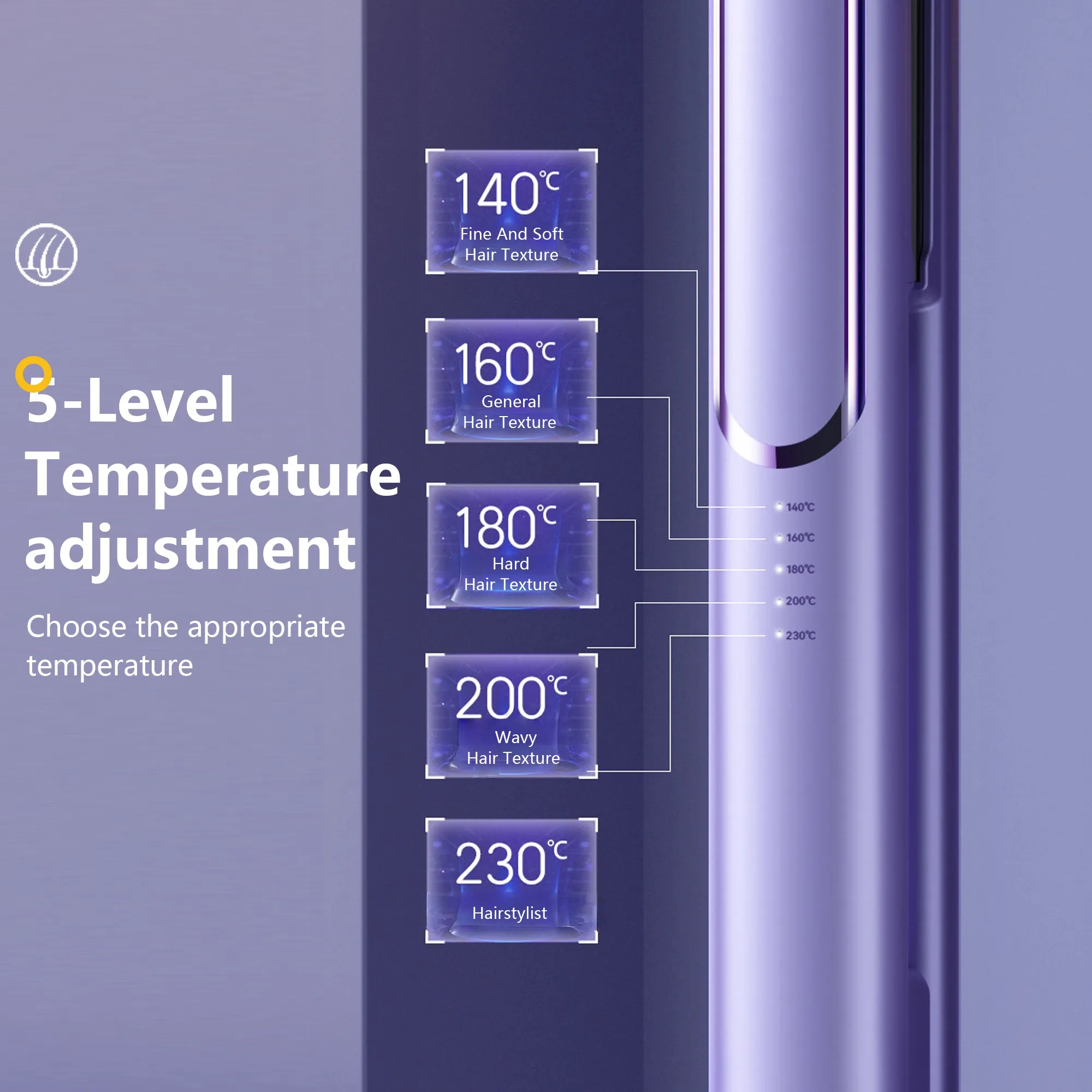 Adjustable Temperature Hair Curler 9