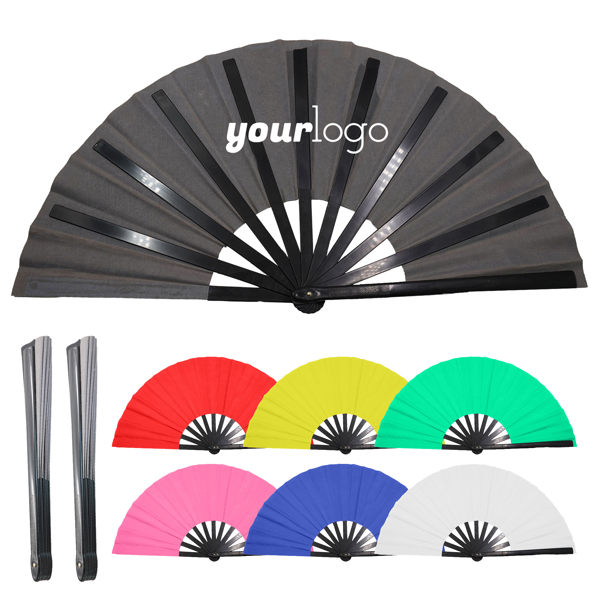 13" Folding Kung Fu Hand Fan for Dance & Festivals 2