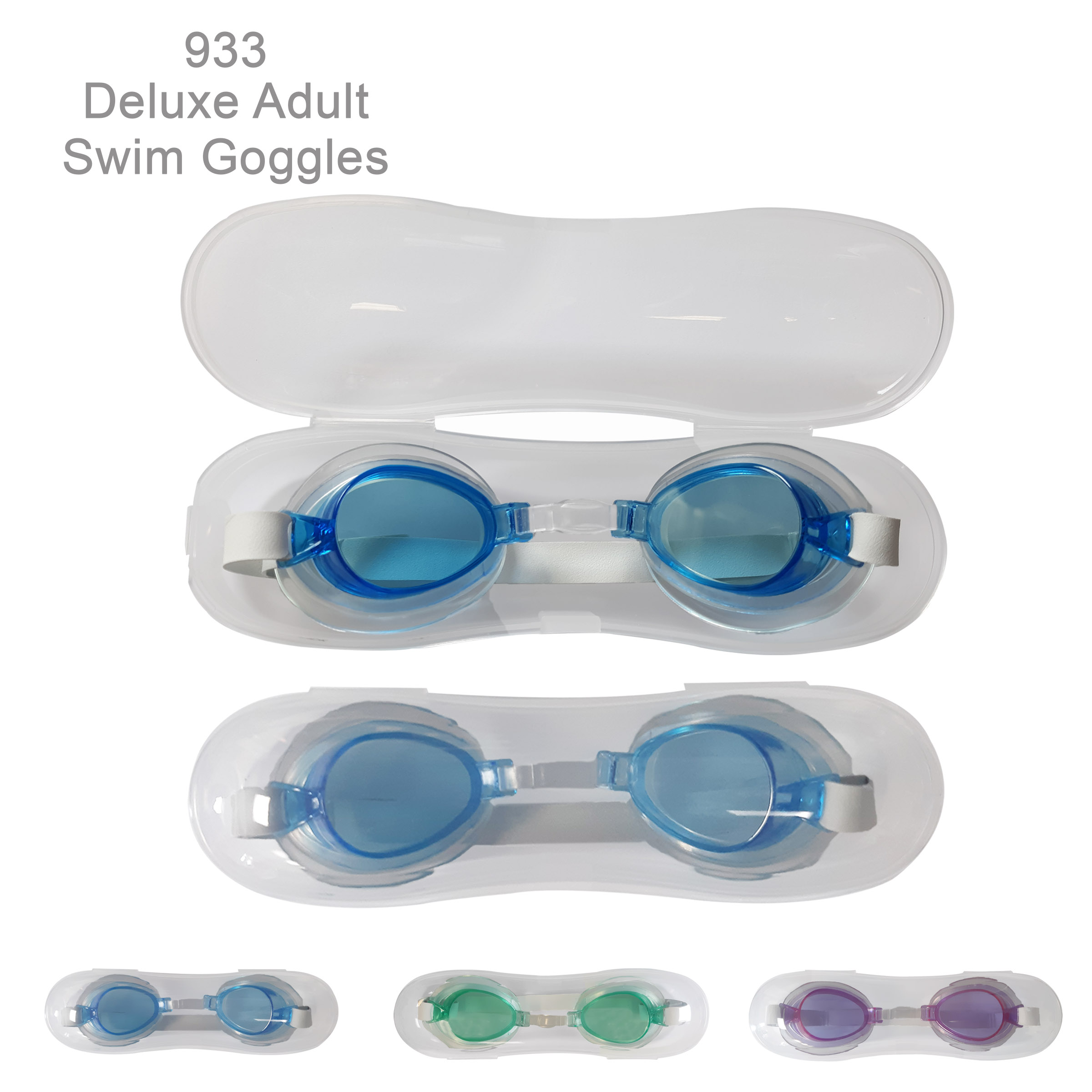 Deluxe Adult Swim Goggles With Case 7