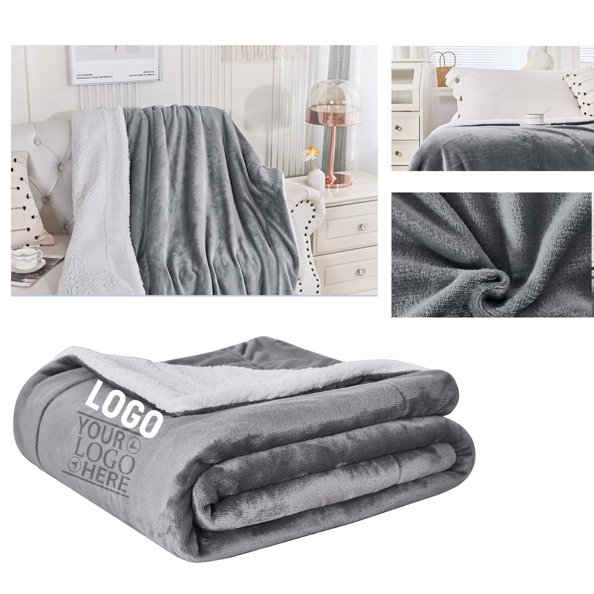 Double Layer Sheep Fleece Blanket 2