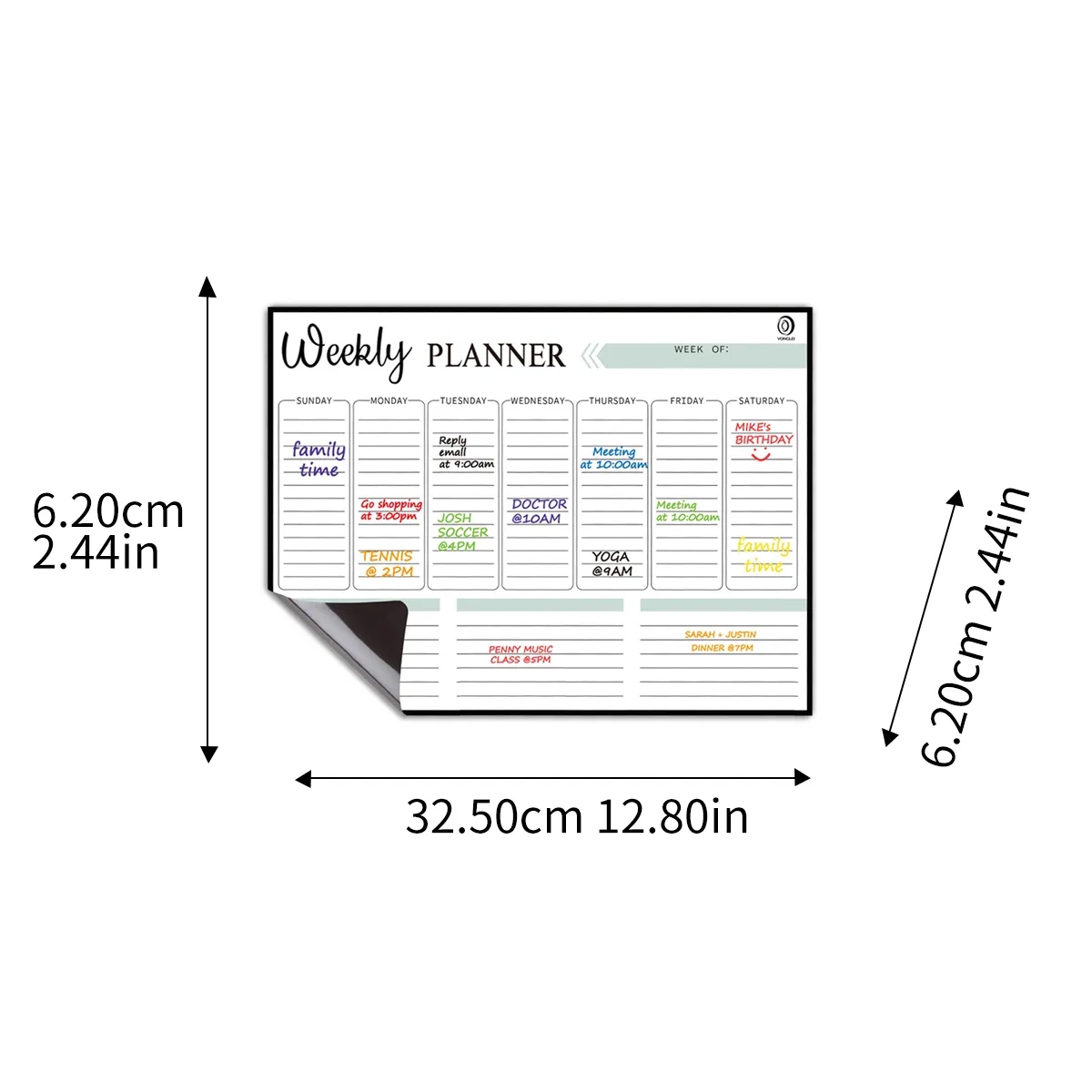 Magnetic Dry Erase Weekly Planner Set For Fridge 6