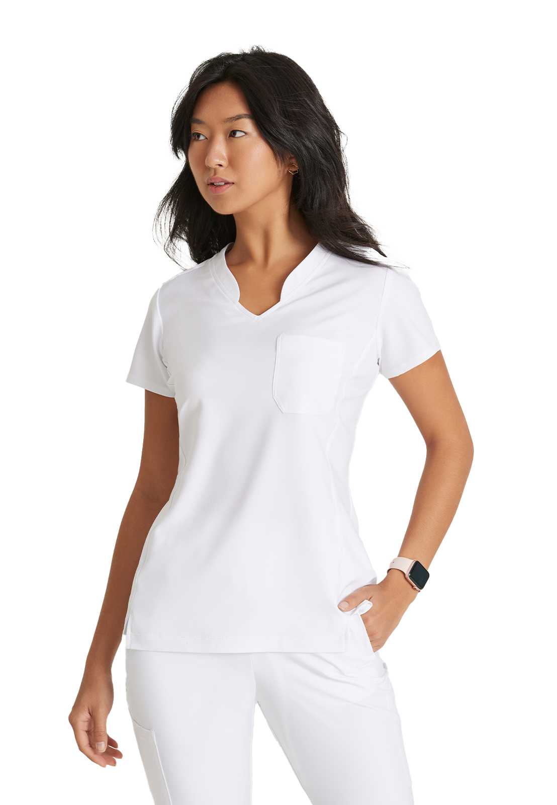Grey's Anatomy Evolve Stretch - Women's One-Pocket Banded V-Neck Sway Scrub Top 10