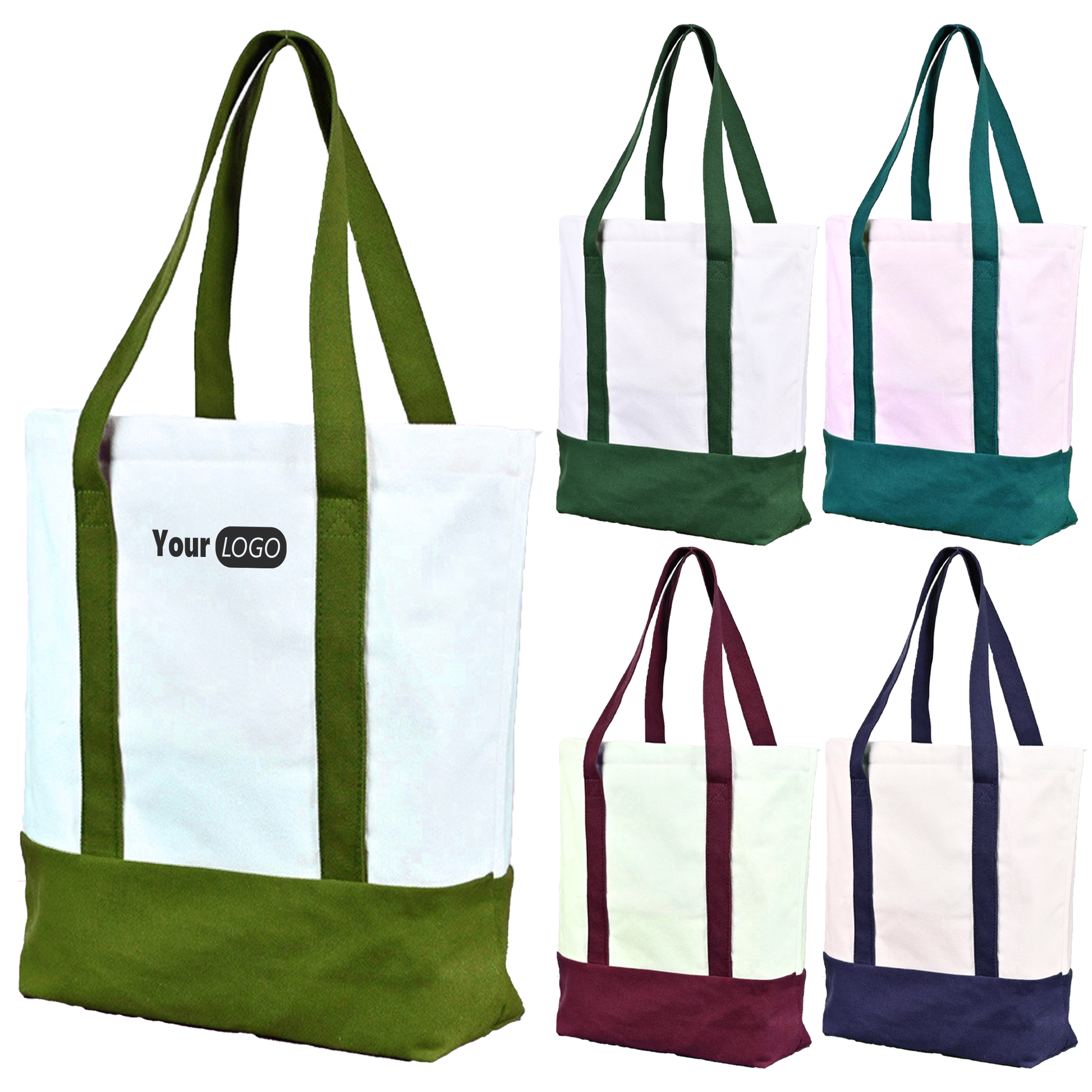Canvas Durable Tote With Reinforced Base 1