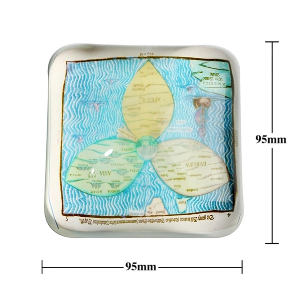 Crystal Square Dome Paperweight 3