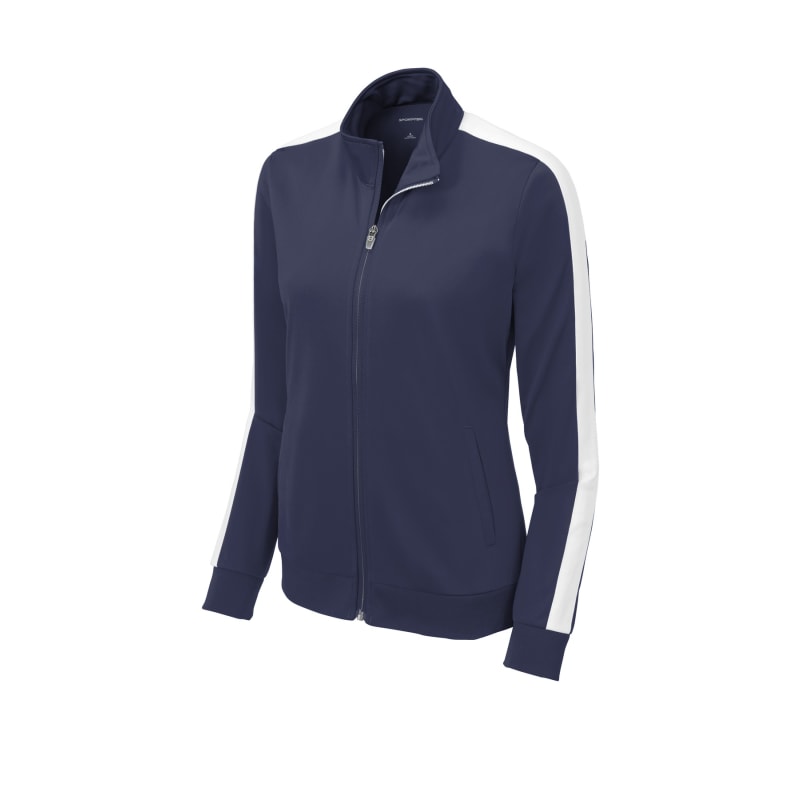 Sport-Tek Ladies Tricot Sleeve Stripe Track Jacket. 32