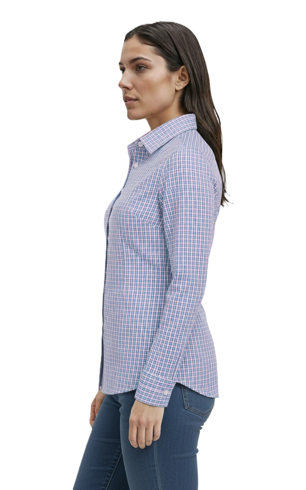 Ladies L/S Tricolor Plaid 6