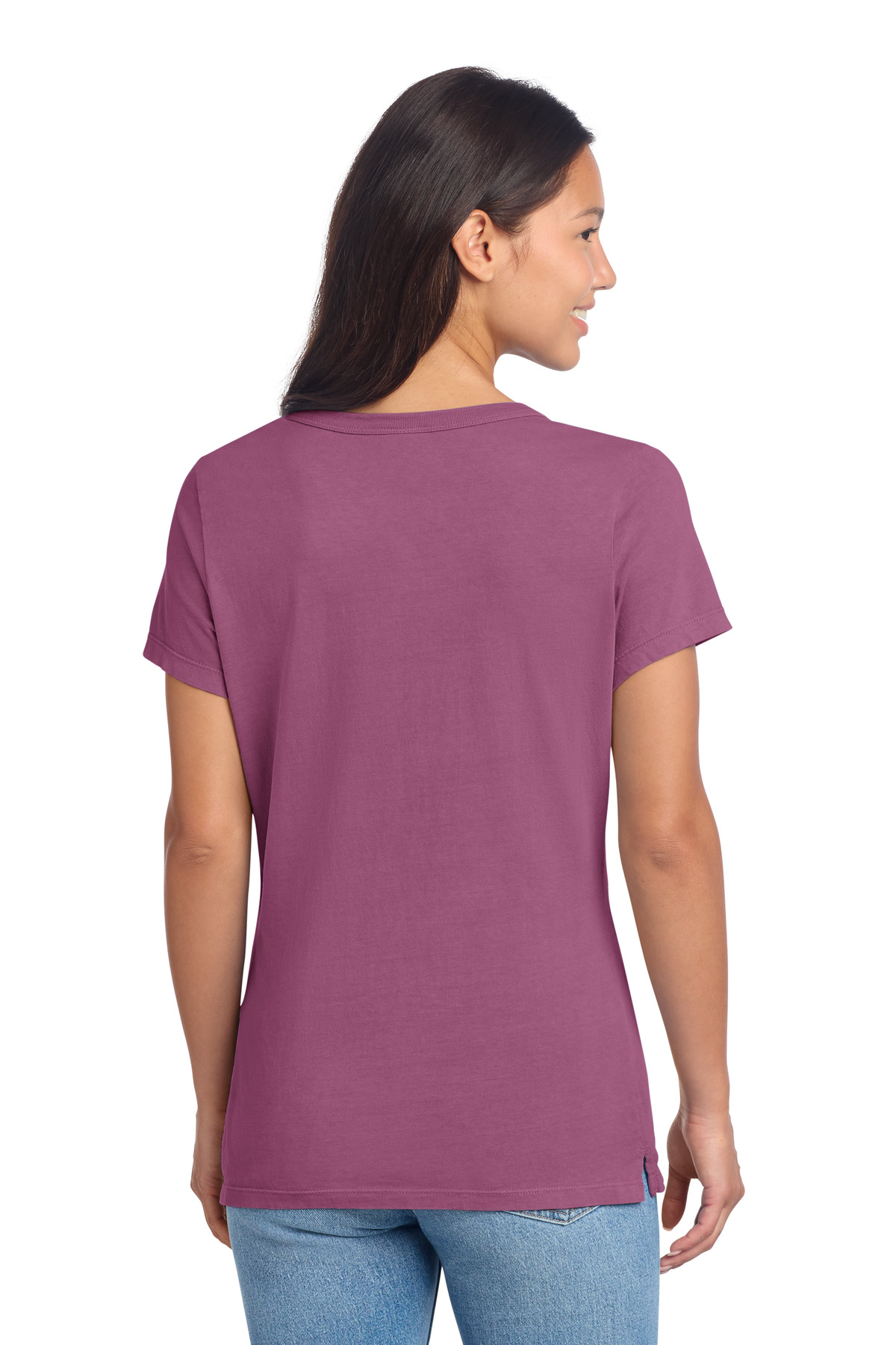 Port & Co Women's Beach Wash Garment-Dyed V-Neck Tee LPC099V 79