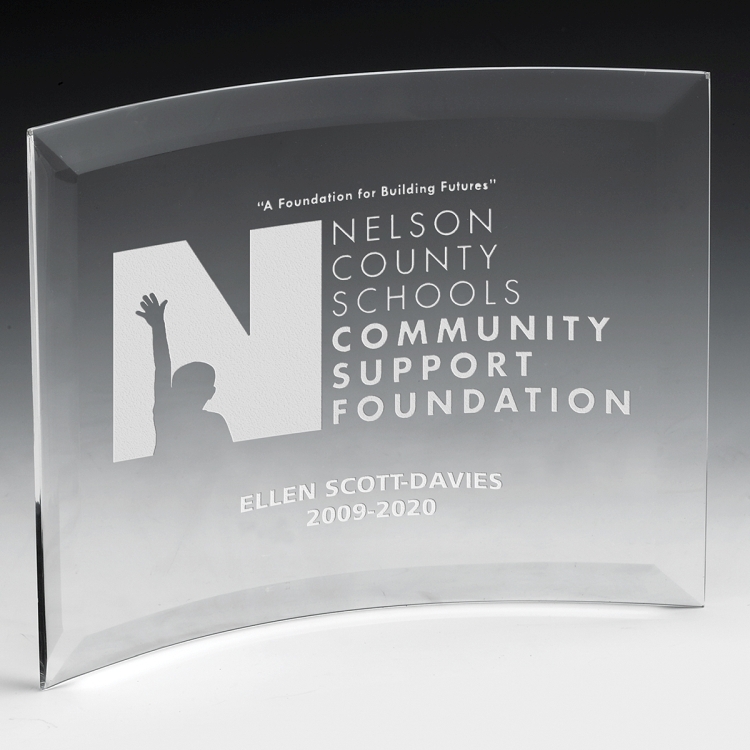 Curved Standing Award - 10" x 7"