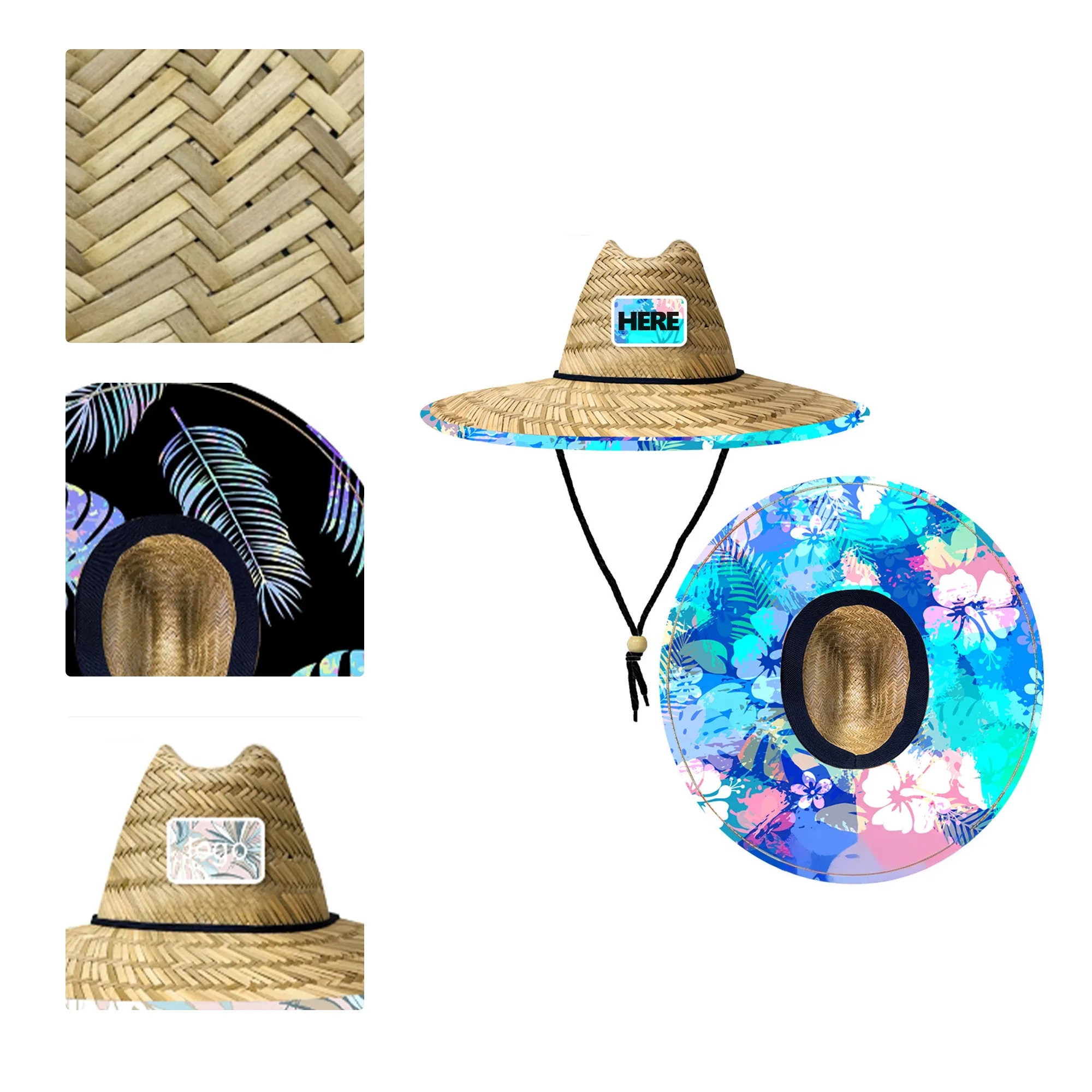 MOQ50 Sun Protection Straw Lifeguard Hat 2