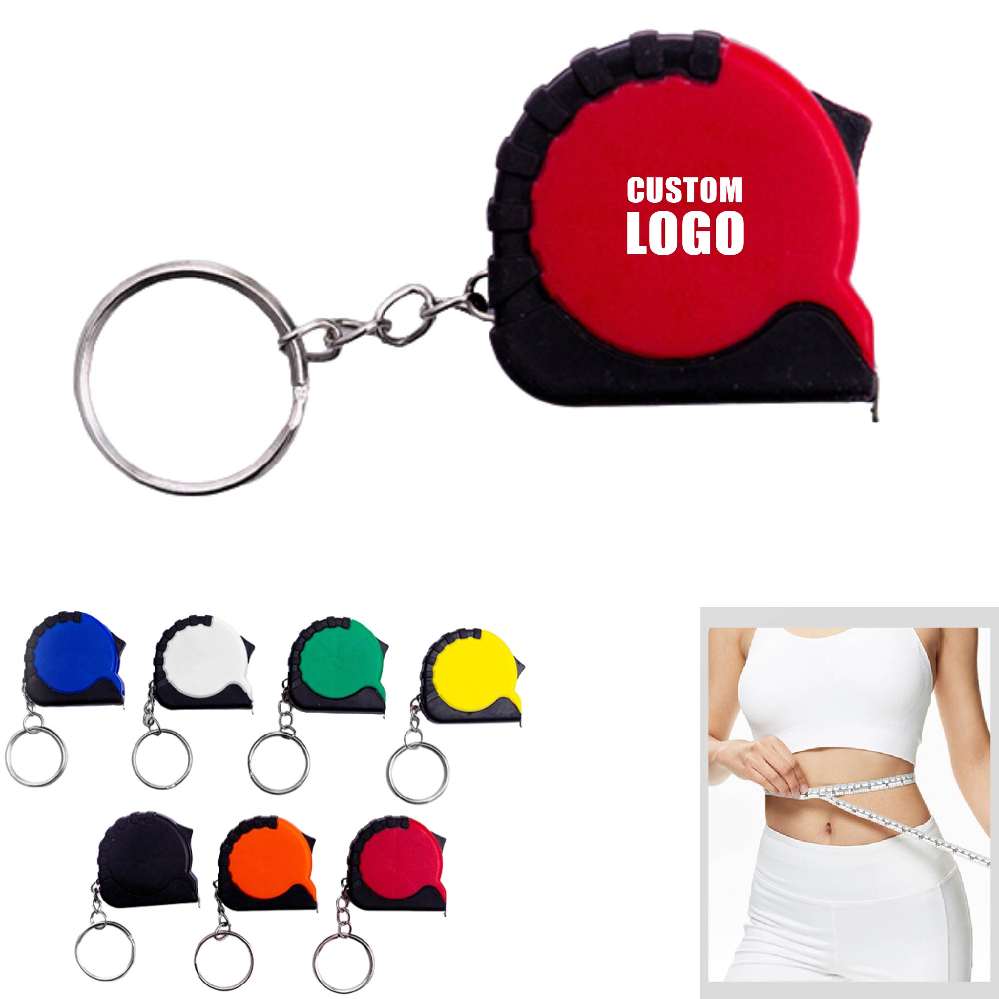 MOQ 10 pcs Keychain Measuring Tape 2