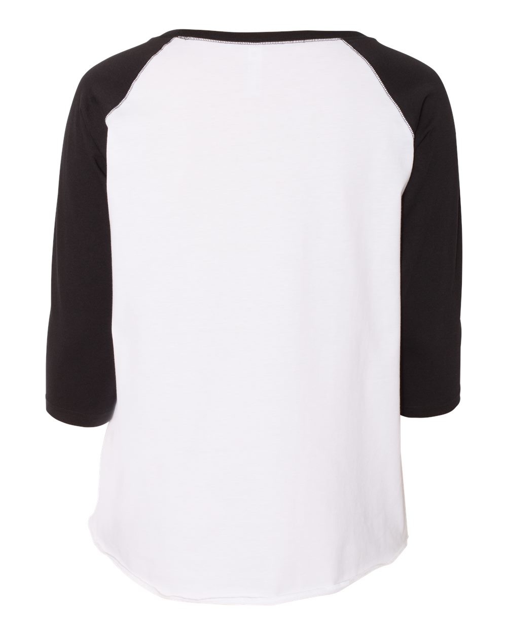 Women's Curvy Collection Baseball Three-Quarter Sleeve Tee - 3830 2