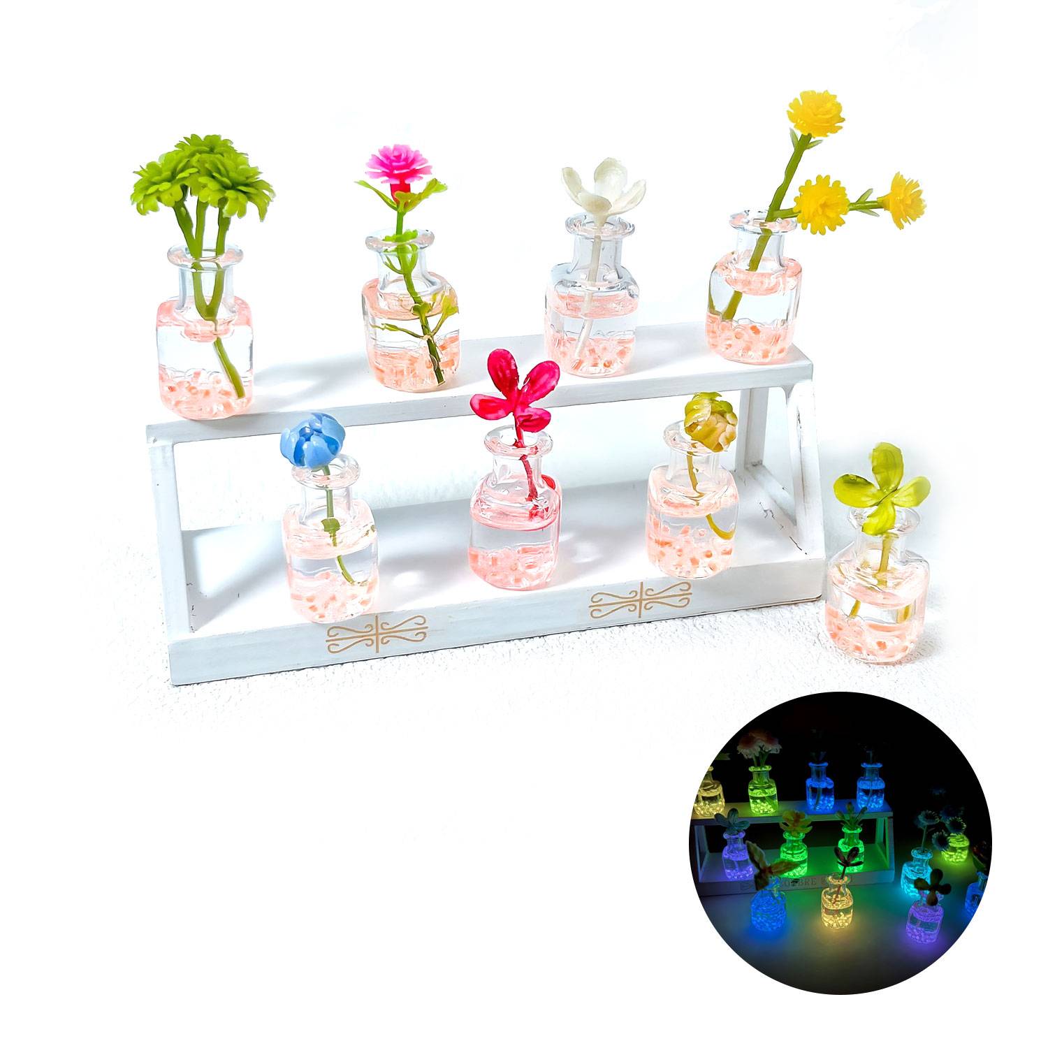 Glowing Square Bottle Plant Pot 9