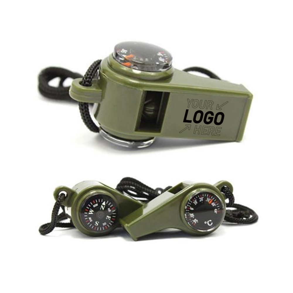 3-in-1 Compass Thermometer Whistle 1