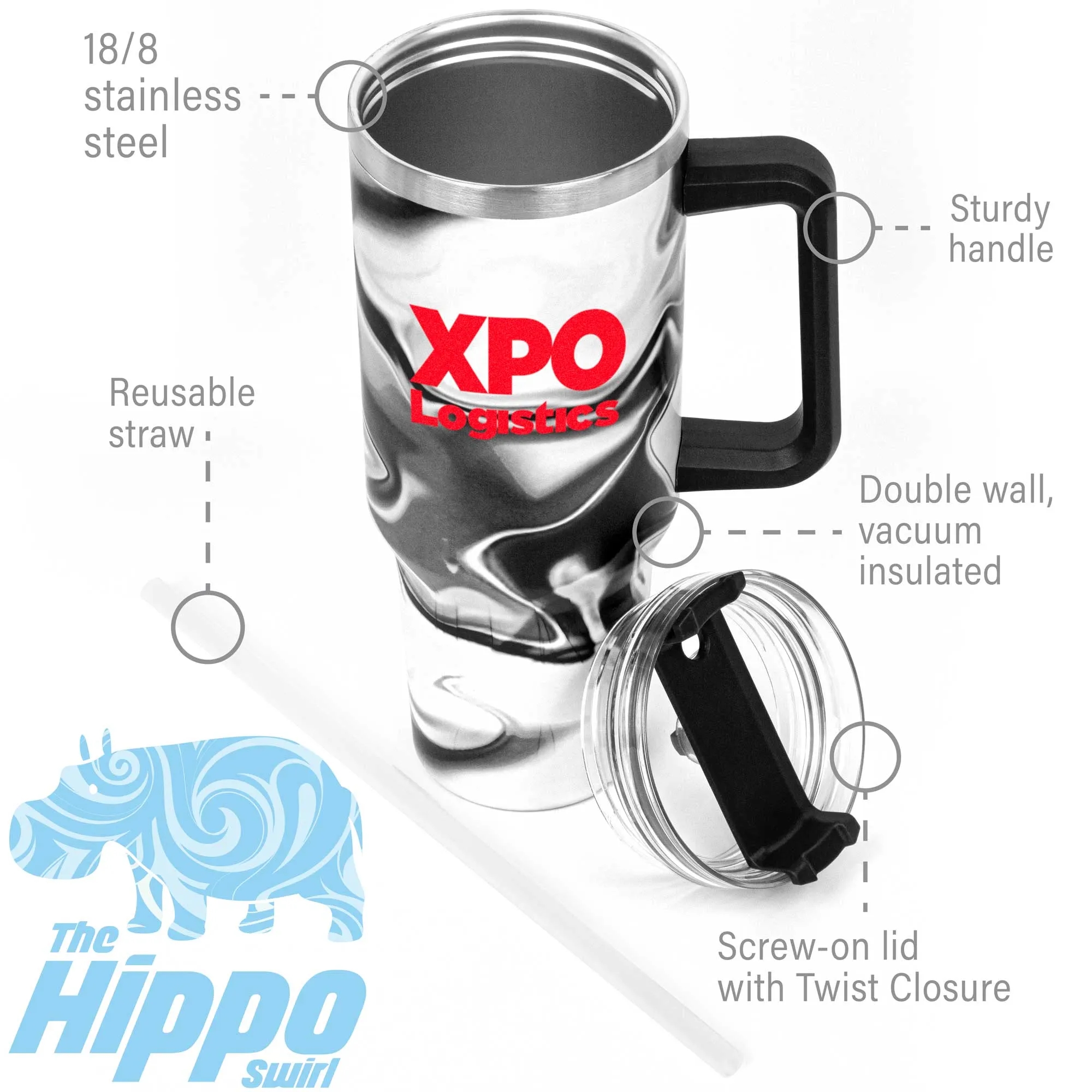 The Hippo Swirl Mug 40 oz. 13