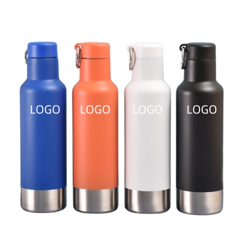 17 oz Stainless Steel Vacuum Bottle W/ Ring, custom water bottle with logo imprint 2
