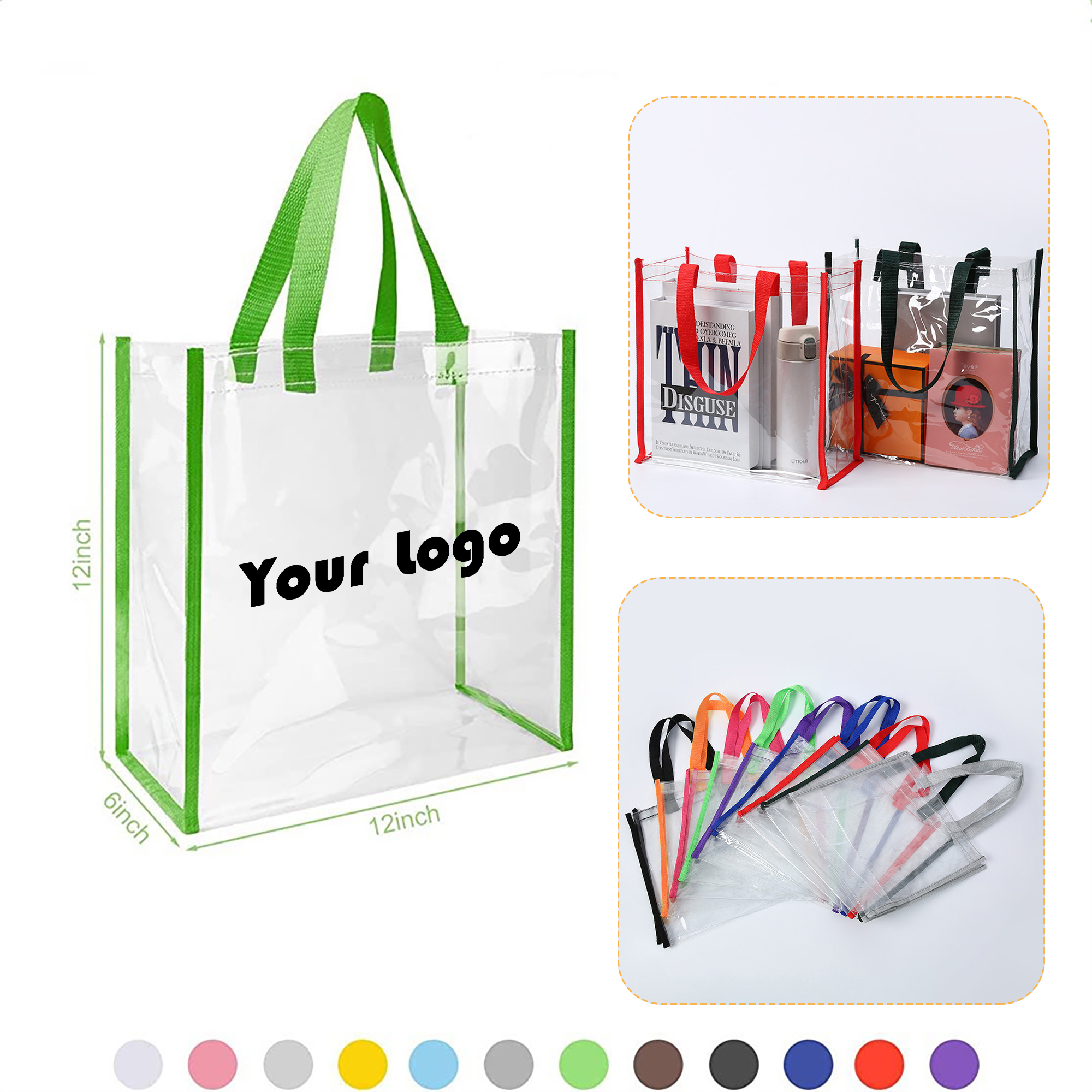 PVC Clear Stadium Tote Bag 1