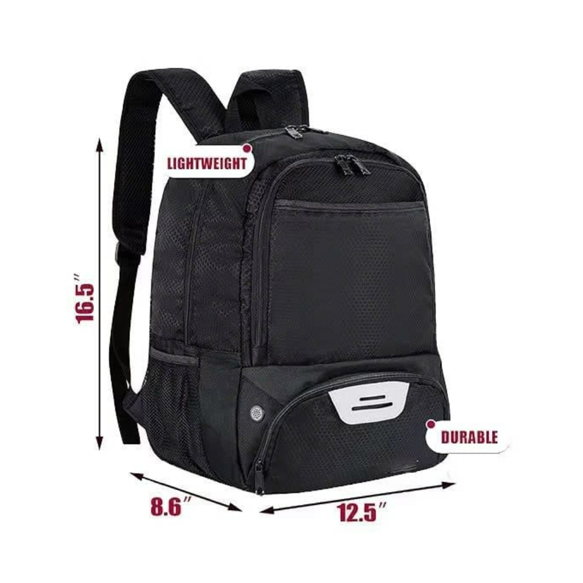 25L Soccer Ball & Shoe Compartment Sports Backpack 3