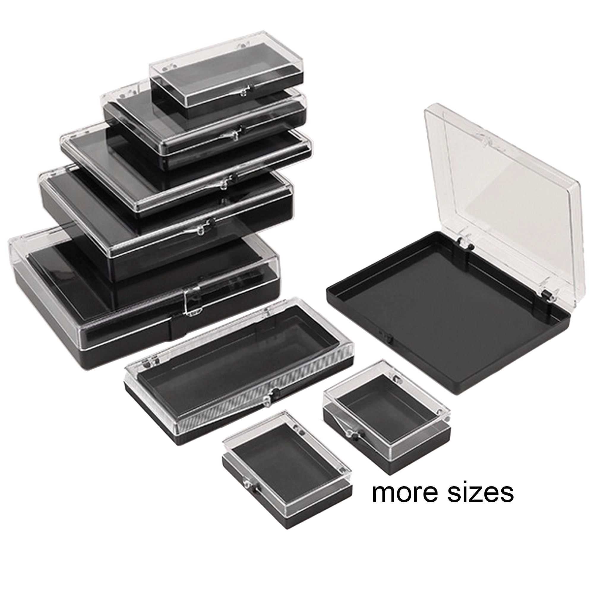 Clear Lapel Pin Box With Lid Velvet Sleeve Protector 4