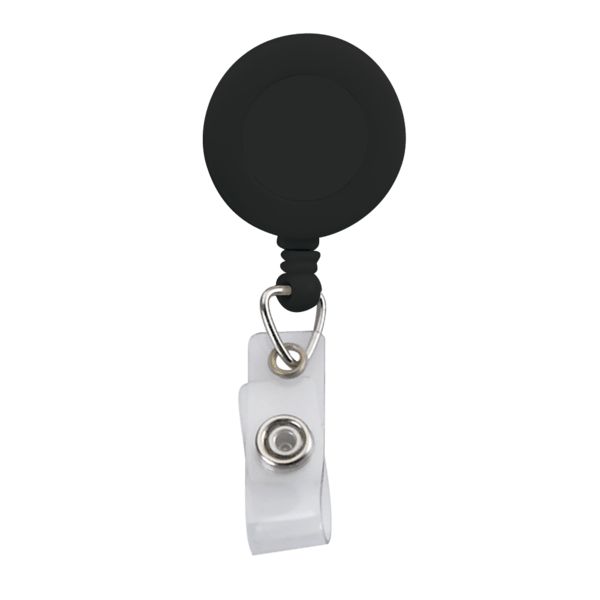 Retractable Zip Cord w/ Epoxy Dome & Vinyl Snap Attachment w/ Bulldog Clip 2