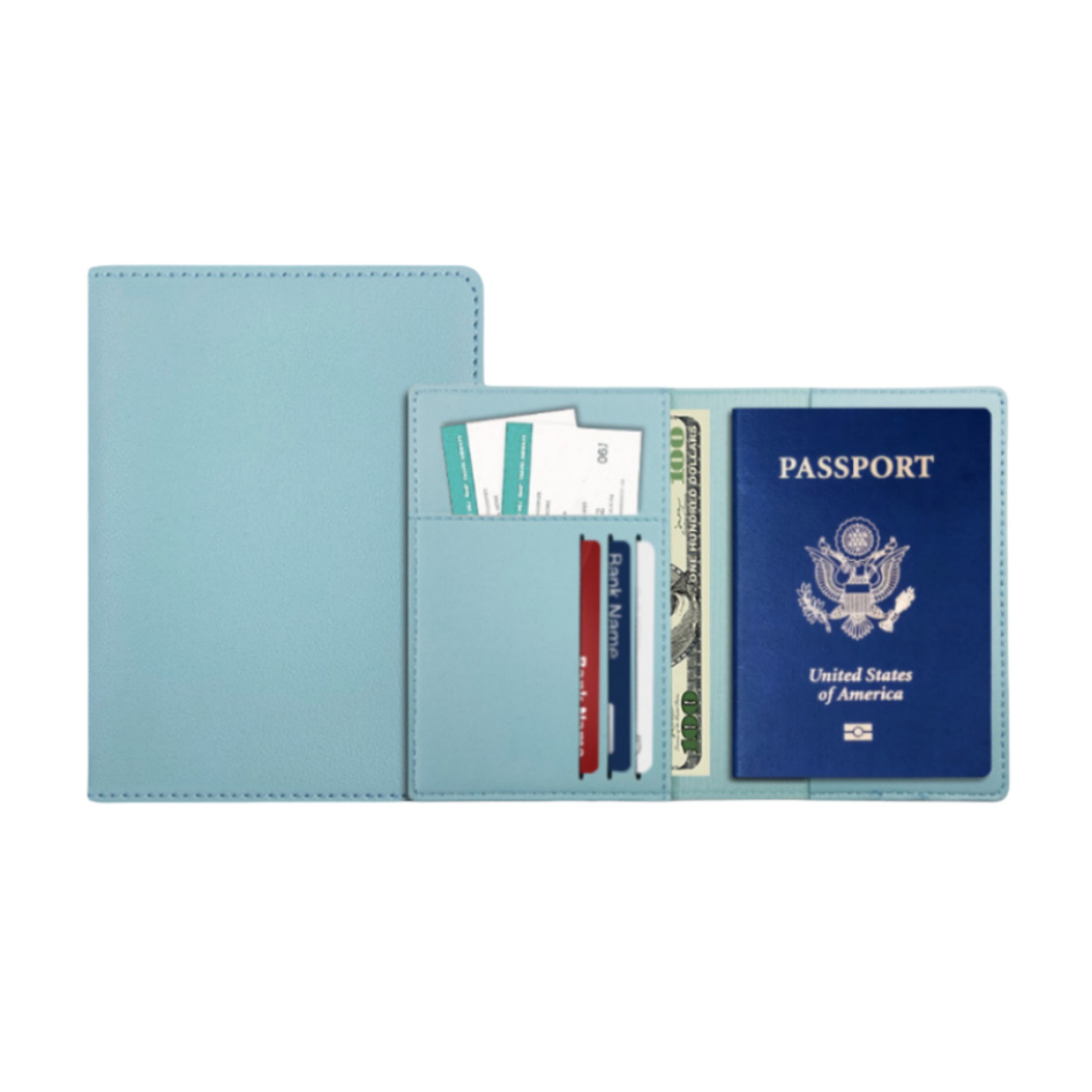 PU Leather Passport Holder with Card Slots 12