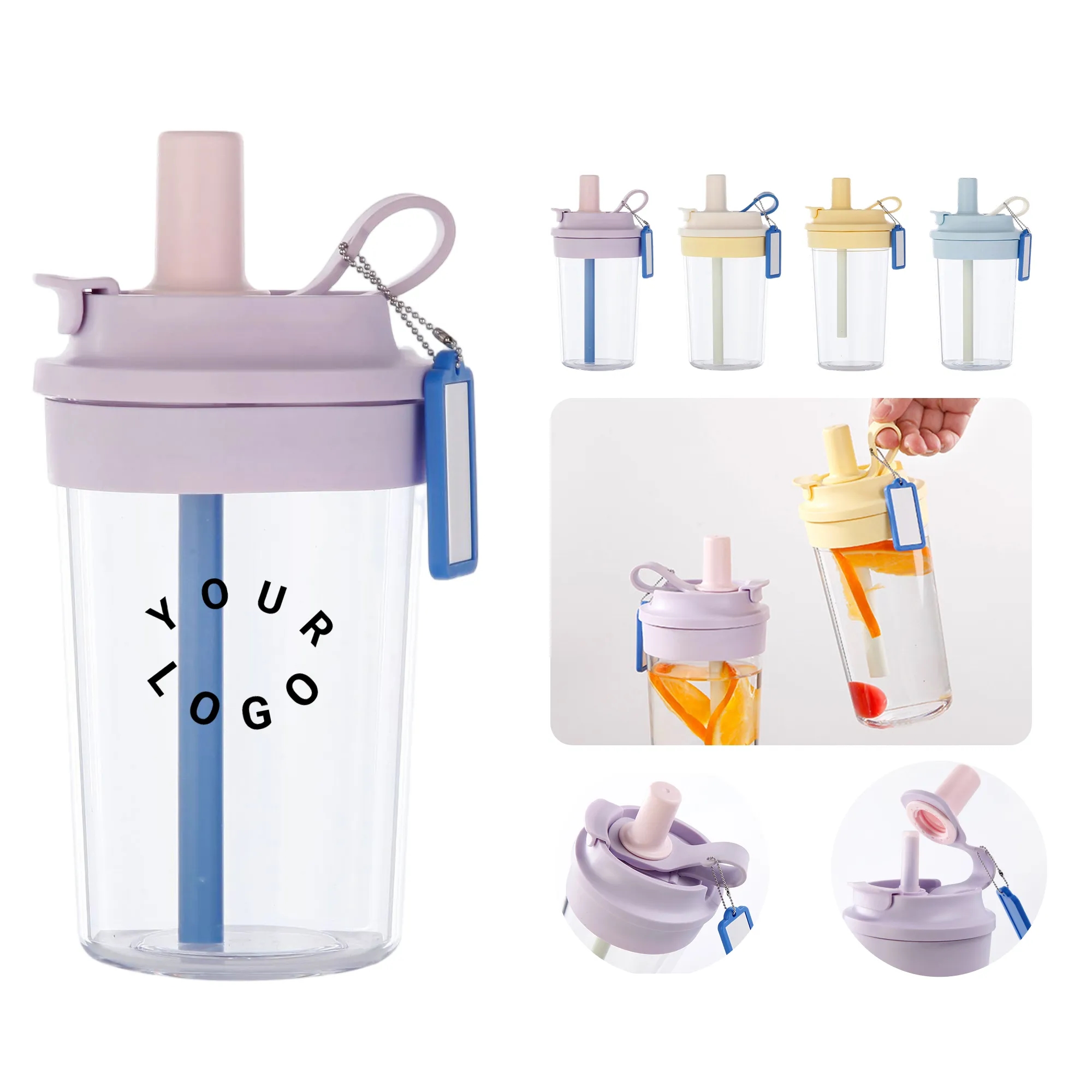 Versatile SAN Tumbler with Flip Top and Soft Straw 6