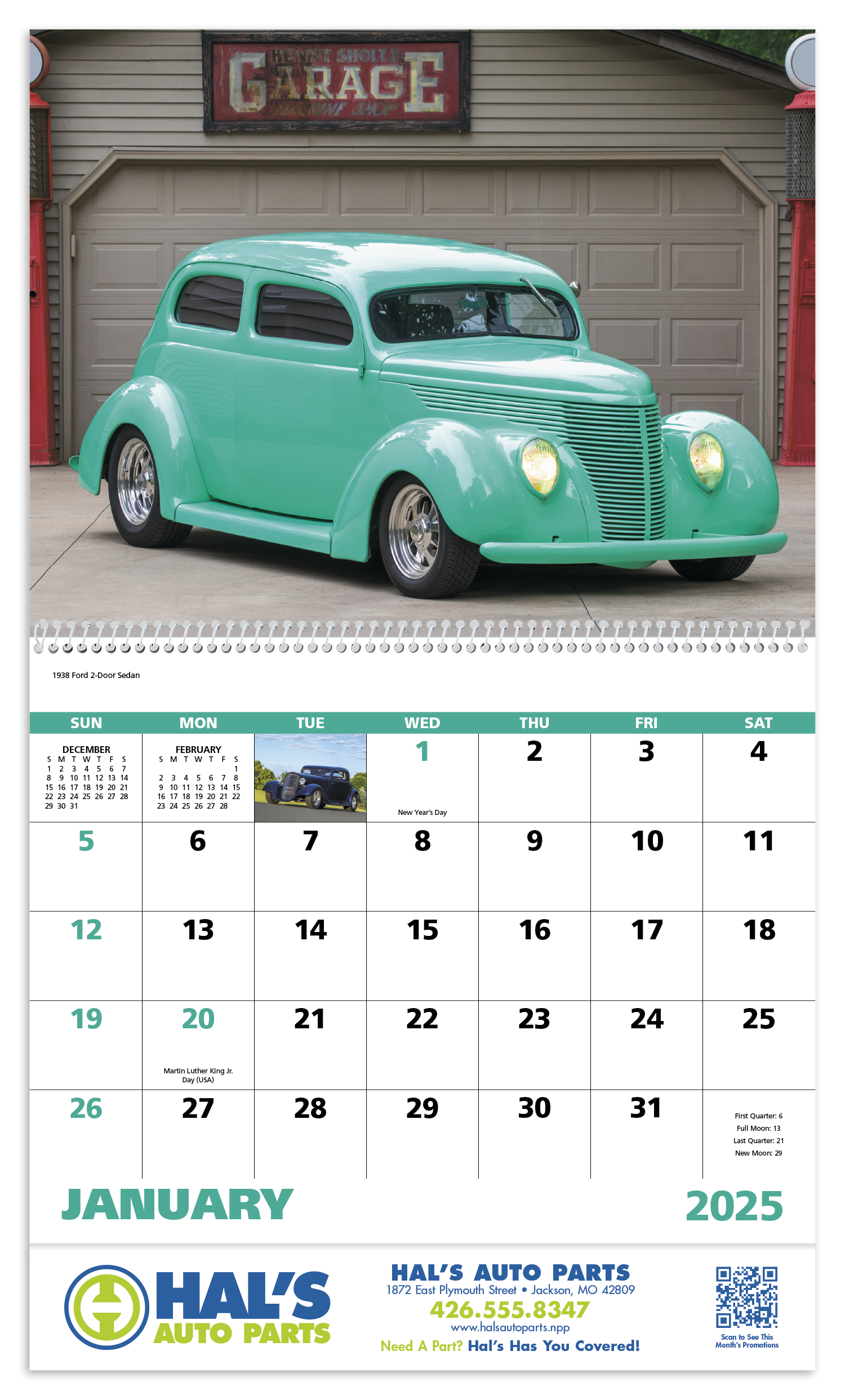 Good Value™ Street Rods - Spiral Calendar 11