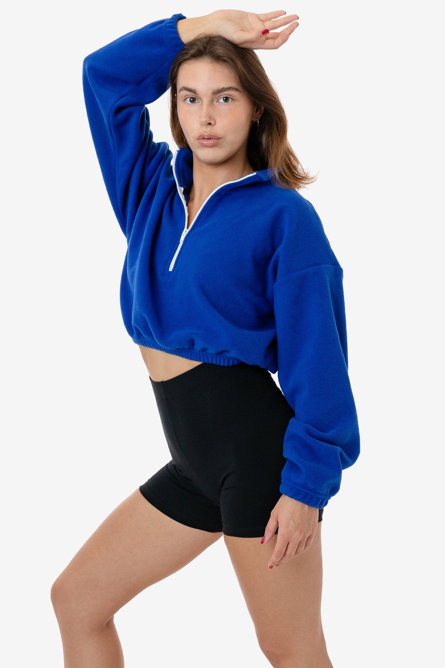 Cropped Polar Fleece Half Zip, custom hoodie or sweatshirt with logo imprint 6