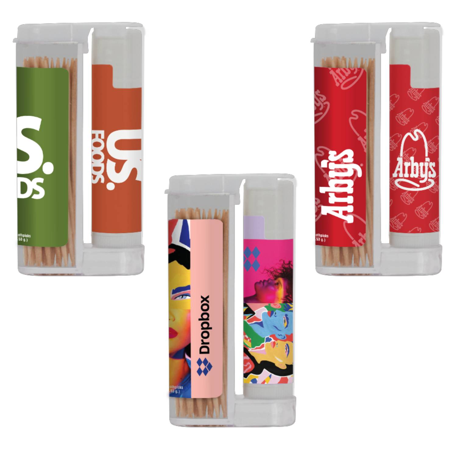 SPF 15 Lip Balm with Wooden Toothpick in a Flip-Top Container 4
