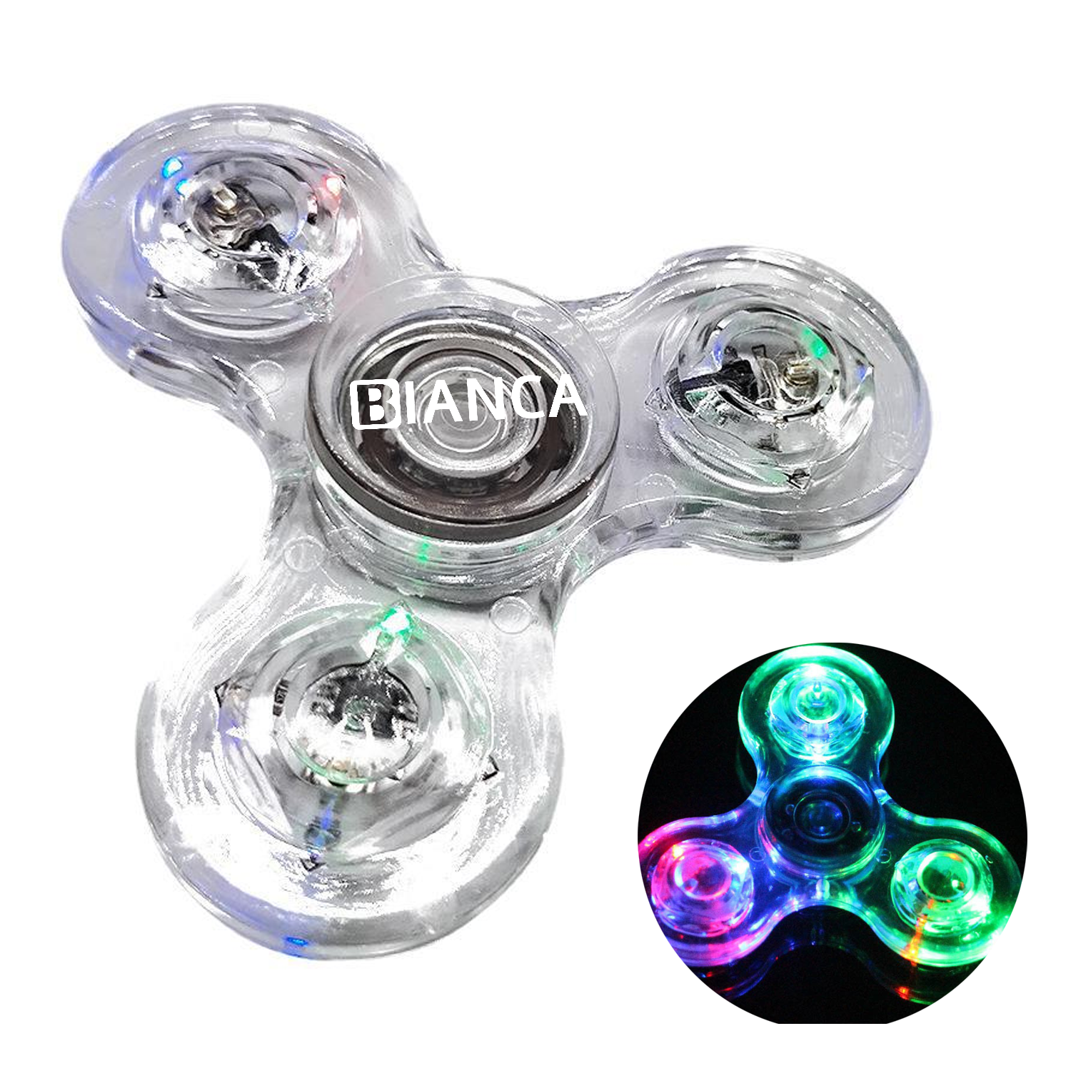 Clear LED Fidget Spinner 7
