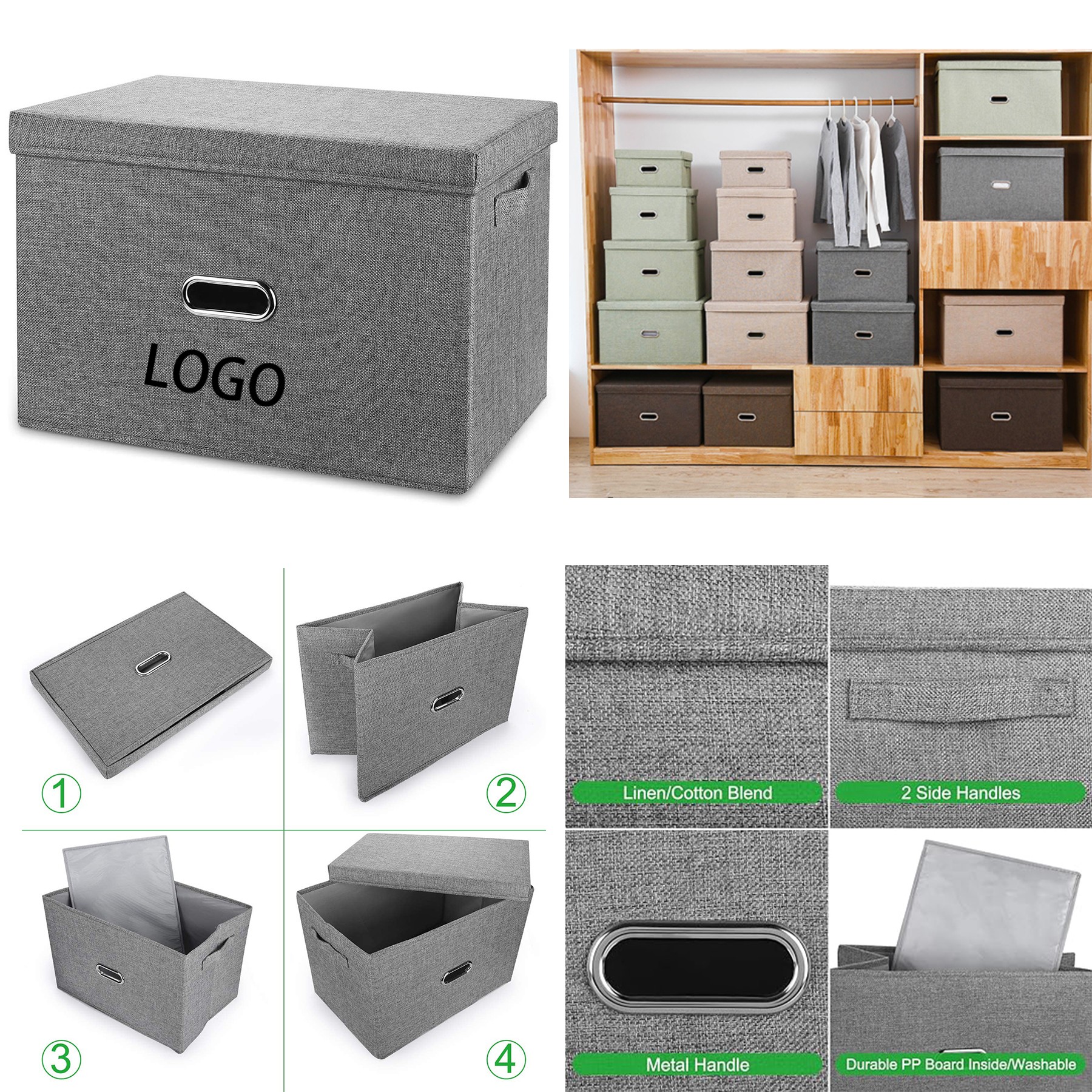 Collapsible Storage Bins with Lids 2