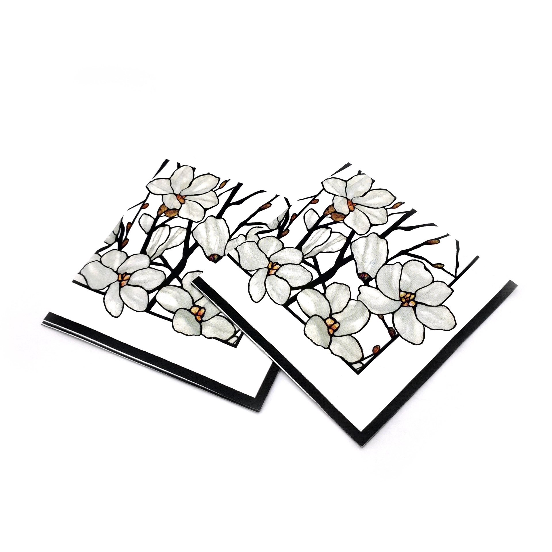 Custom Gold Foil Disposable Floral Paper Napkins 6