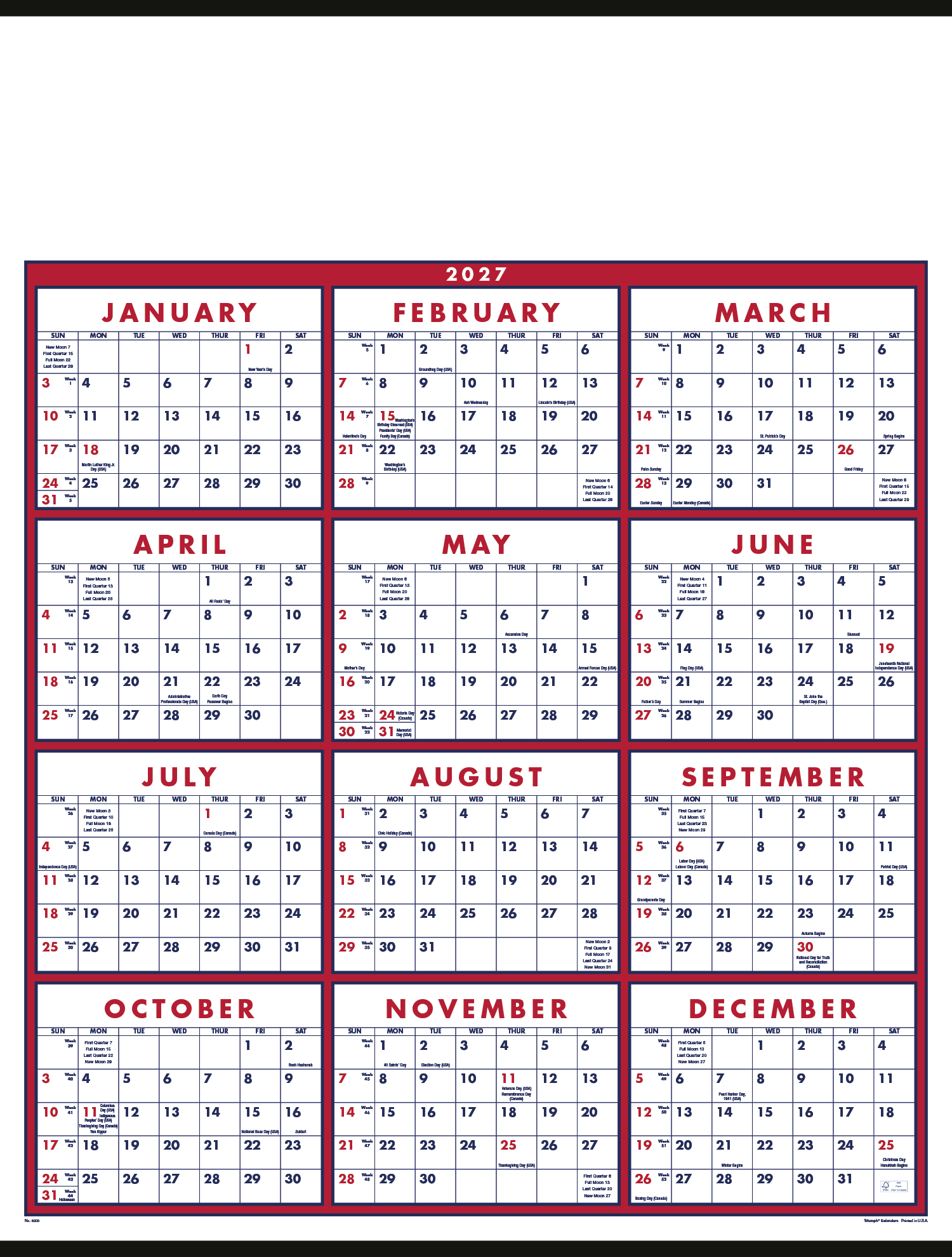 Triumph® Calendars Span-A-Year Calendar 10