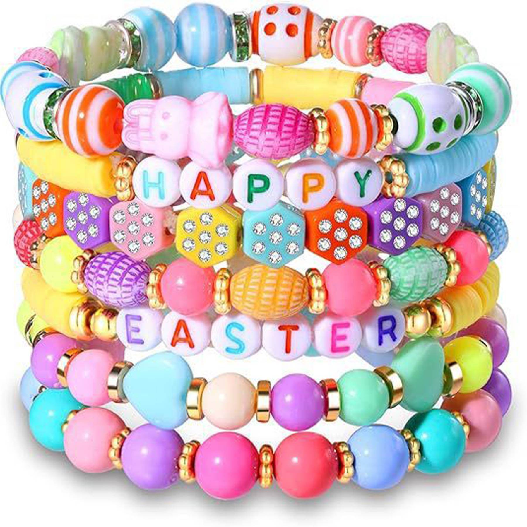 Acrylic Plastic Macaron resurrection rabbit bracelet 4