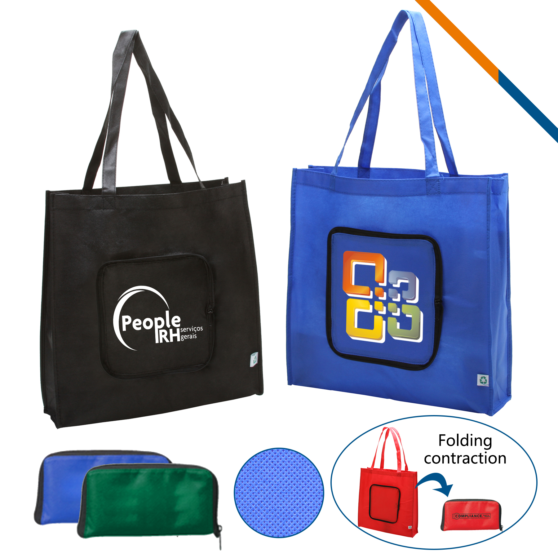 Organic Grocery Tote Bag, custom tote bag with logo imprint 2