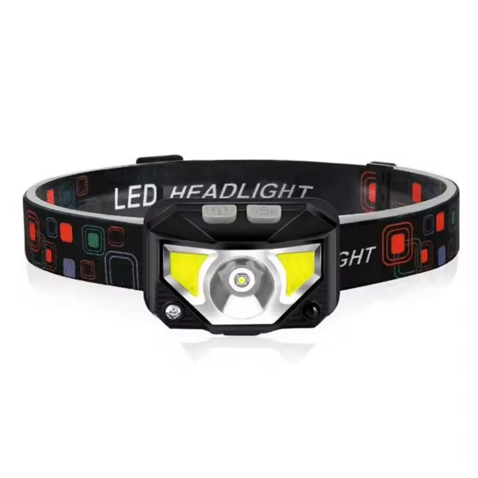 Headlamp 1200 Lumen Ultra-Light Bright LED Rechargeable Head 4