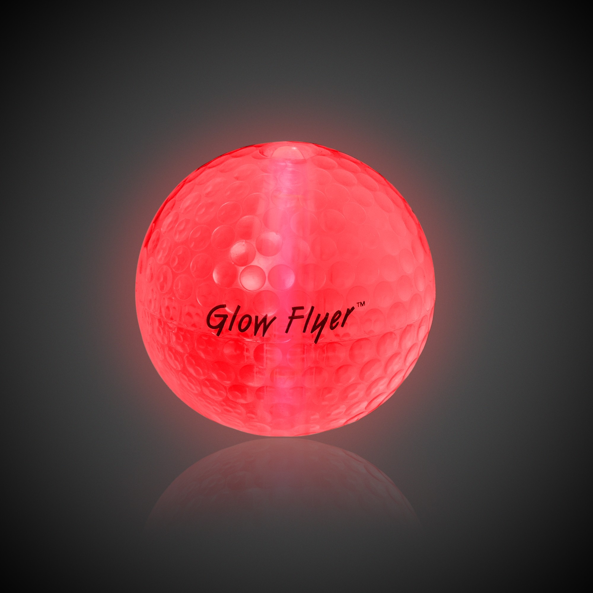 RED GLOW FLYER GOLF BALL (with a 1 1/2'' Jumbo Lightstick) 3